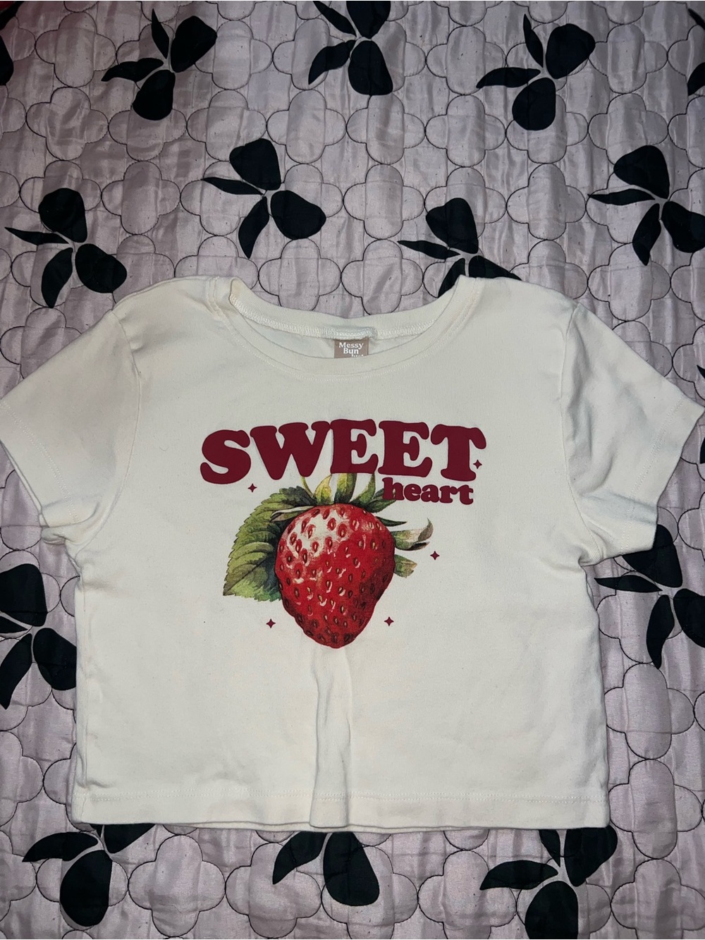 Kids 'Sweetheart Strawberry' Short Sleeve Tee - White